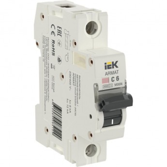 Автоматический выключатель IEK ARMAT M06N 1P C 6А - AR-M06N-1-C006 Автоматический выключатель IEK ARMAT M06N 1P C 6А - AR-M06N-1-C006