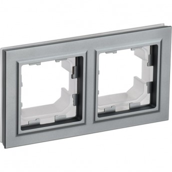 Рамка 2-местная IEK BRITE IP44 РУ-2-БрС-44 сталь - BR-M22-44-K46 Рамка 2-местная IEK BRITE IP44 РУ-2-БрС-44 сталь - BR-M22-44-K46
