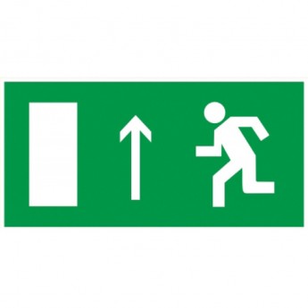 Самоклеящаяся этикетка IEK 200х100мм "Направление к эвакуационному выходу прямо" - YPC30-2010NEV-PRM