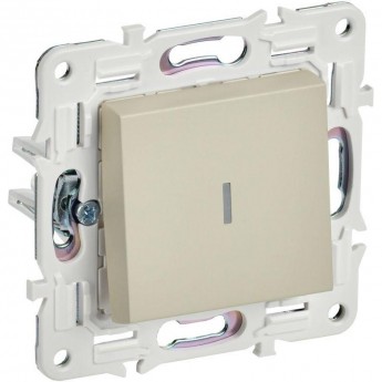 Выключатель проходной 1-клавишный IEK SKANDY 10А SK-V08B с индикацией бежевый SK-V12-1-10-K10